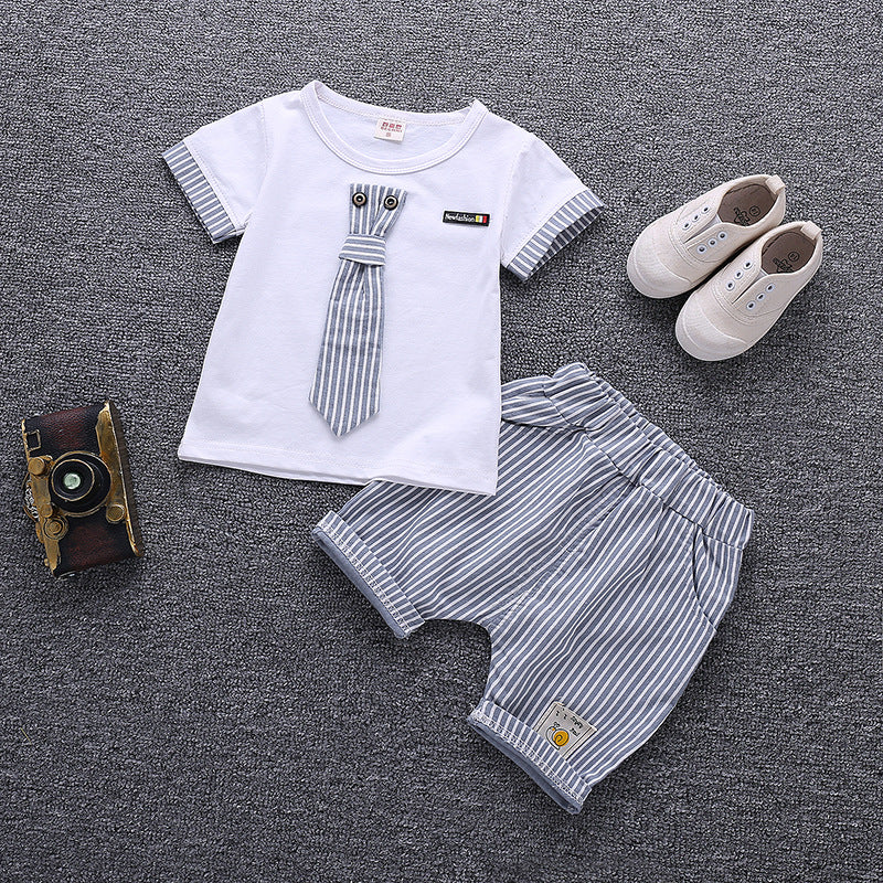 Short-sleeved gentleman tie set
