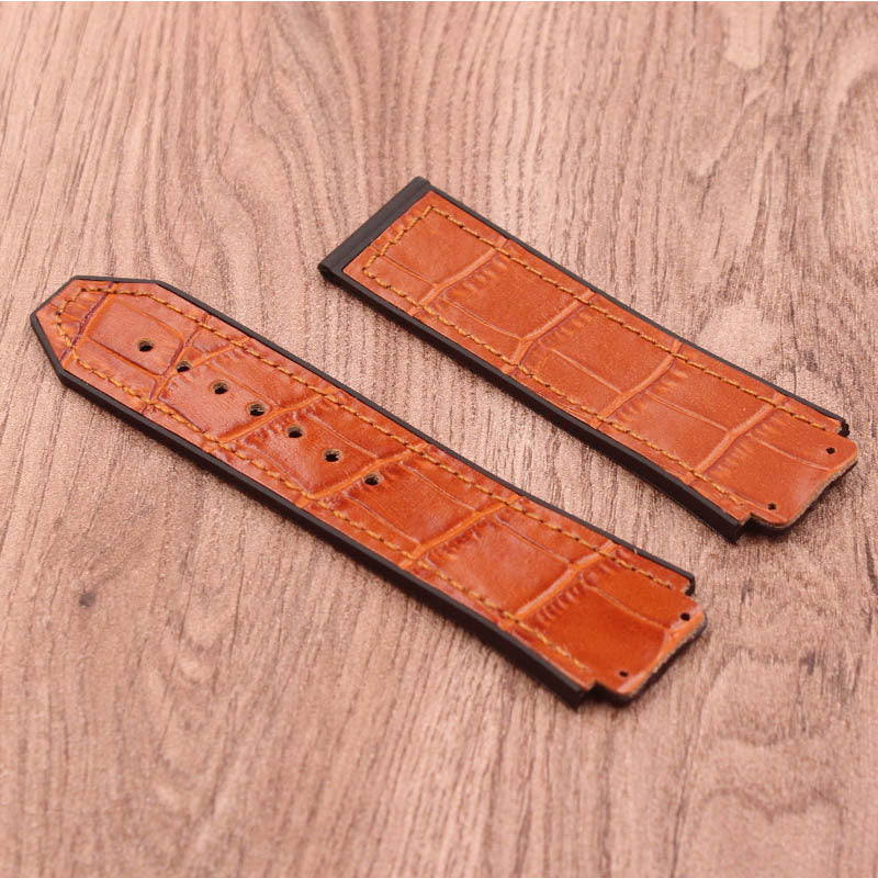 Leather Rubber Strap Men's Watch Accessories