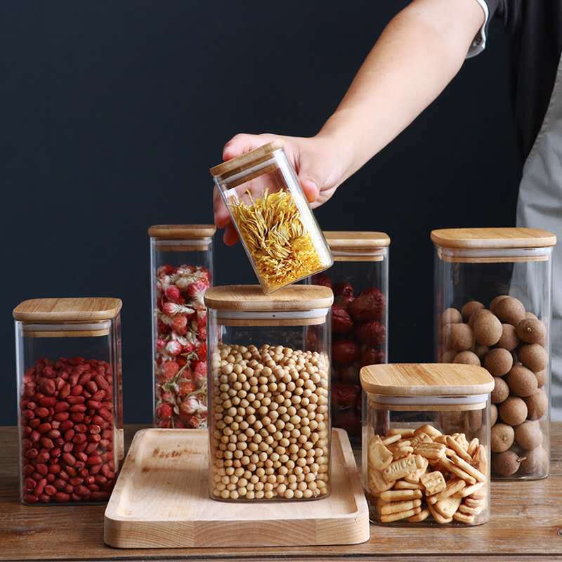 Square Glass Storage Tank For Seasoning