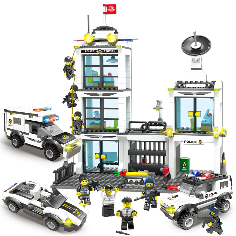 Porte-avions militaire, blocs de construction, jouets DIY pour enfants