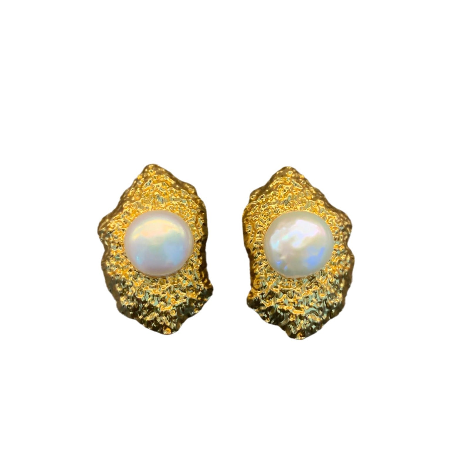 Boucles d'oreilles incrustées irrégulières fantaisie personnalisées