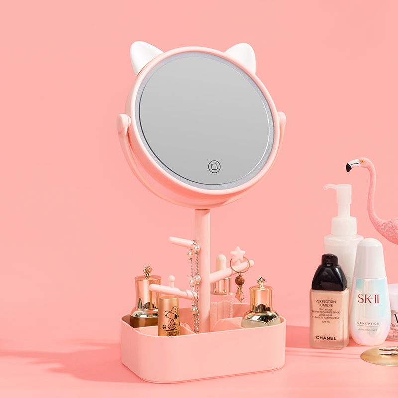 Makeup Mirror Led With Light Fill Desktop Portable