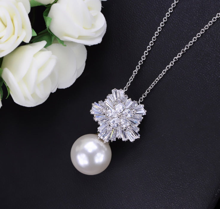 Boucles d'oreilles pendantes avec perles et oxyde de zirconium en forme de feux d'artifice de luxe pour femme, cadeau d'anniversaire