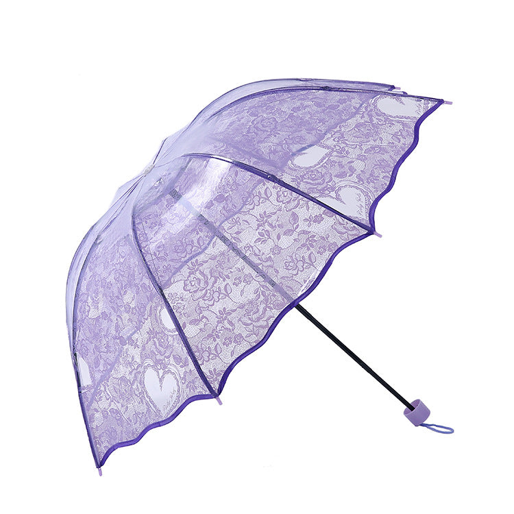 Parapluie pliant en dentelle, parapluie ultra-épais respectueux de l'environnement