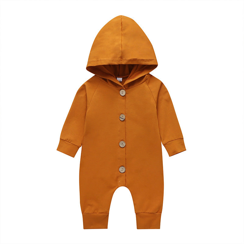 Hooded Single Breasted Baby Romper