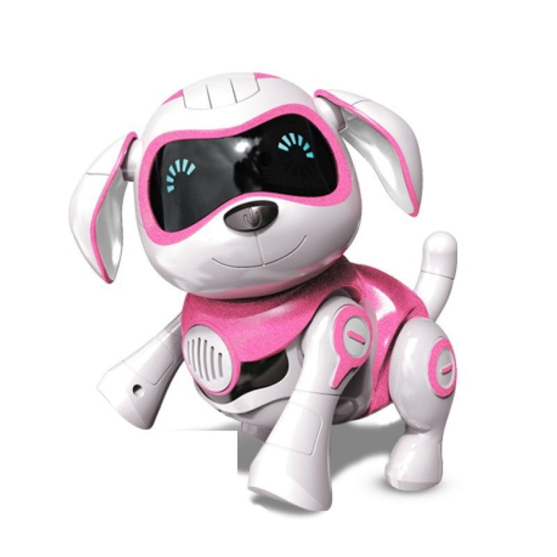 Baby teaches Roque robot dog