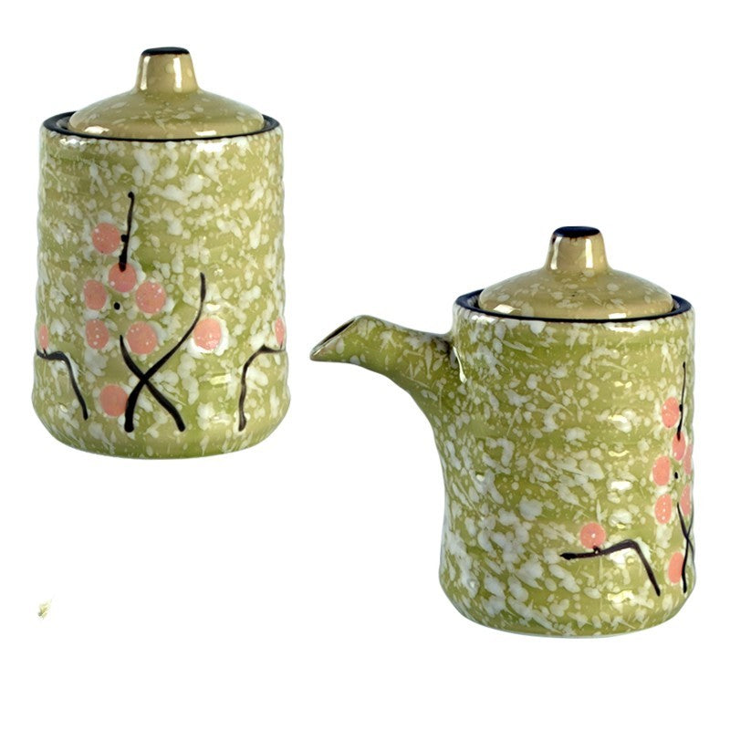 Sauce Soja Assaisonnement Pot d'Huile en Céramique Japonaise Ancienne Simple