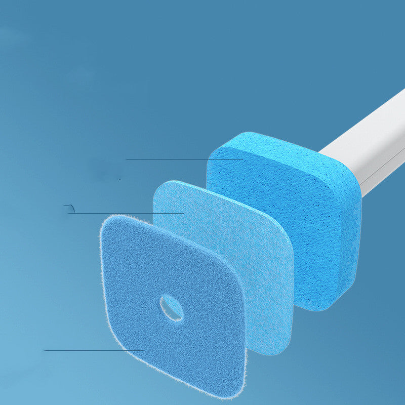 Replaceable Brush Head Toilet Brush Bathroom No Dead Corner Toilet Brush