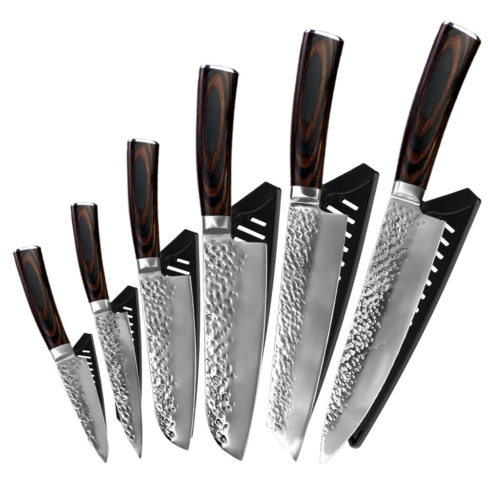 Couteaux de cuisine en acier inoxydable avec set de 6 pièces, lot en vrac
