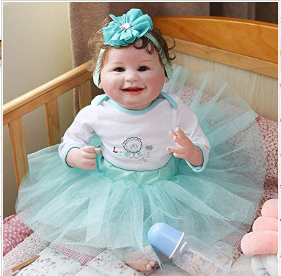 Cute Acrylic Eyes Smiling Baby Reborn Toy