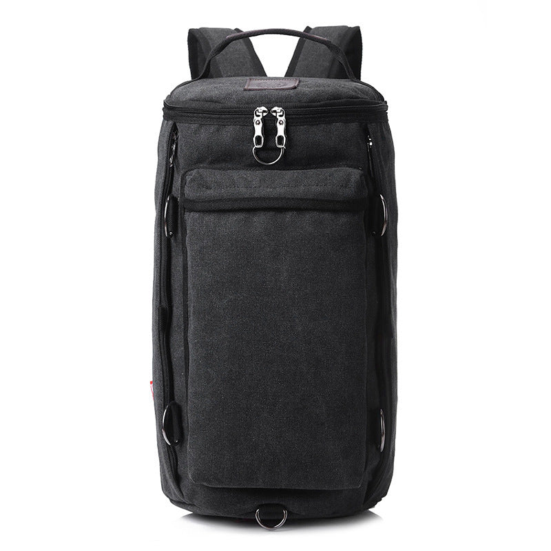 Men's canvas multifunctional large-capacity backpack