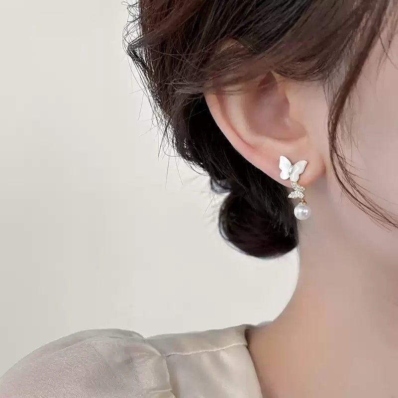 Pearl Beautiful Stud Earrings Summer Refined Wild Earrings Women