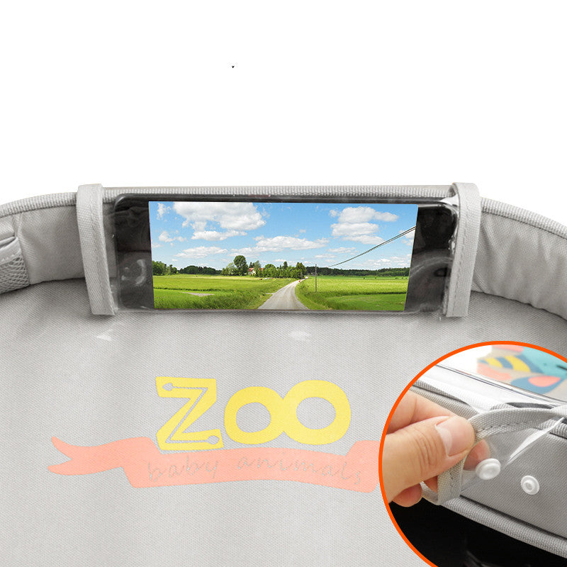 Plateau de Siège de Sécurité pour Bébé, Table de Rangement de Voiture pour Enfant