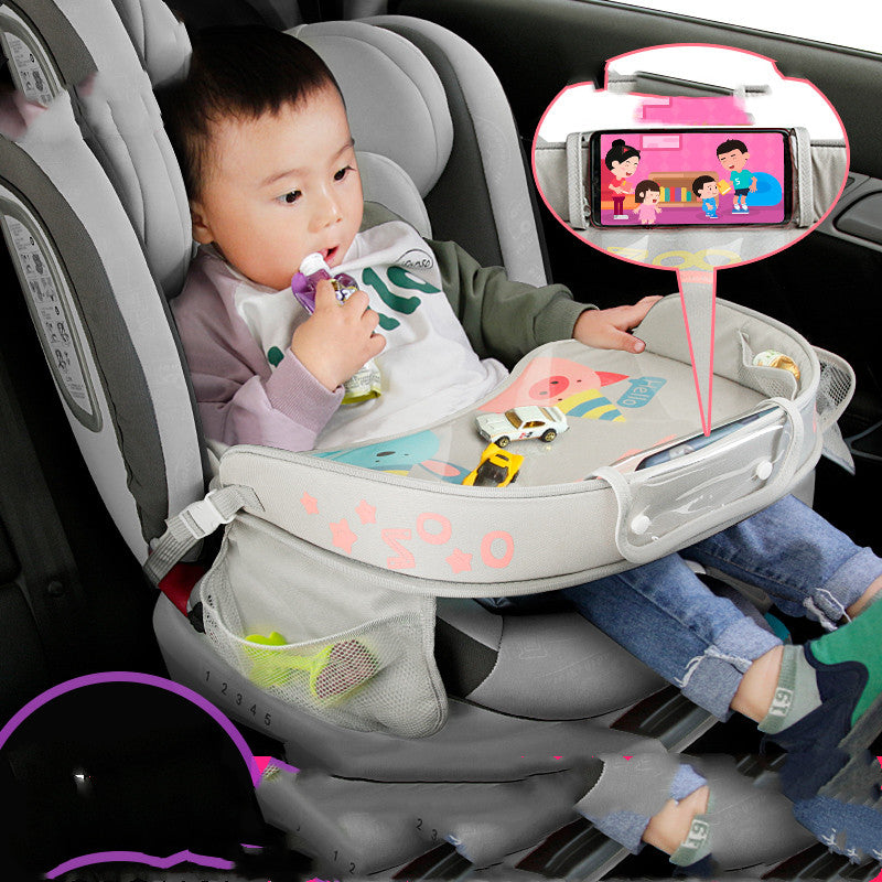 Plateau de Siège de Sécurité pour Bébé, Table de Rangement de Voiture pour Enfant