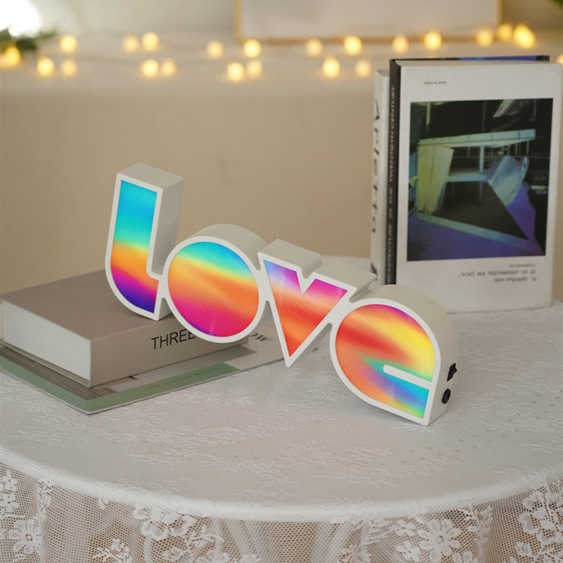 Guirlandes lumineuses décoratives Proposition Confession Arrangement de vacances Lettres LED anglaises AMOUR