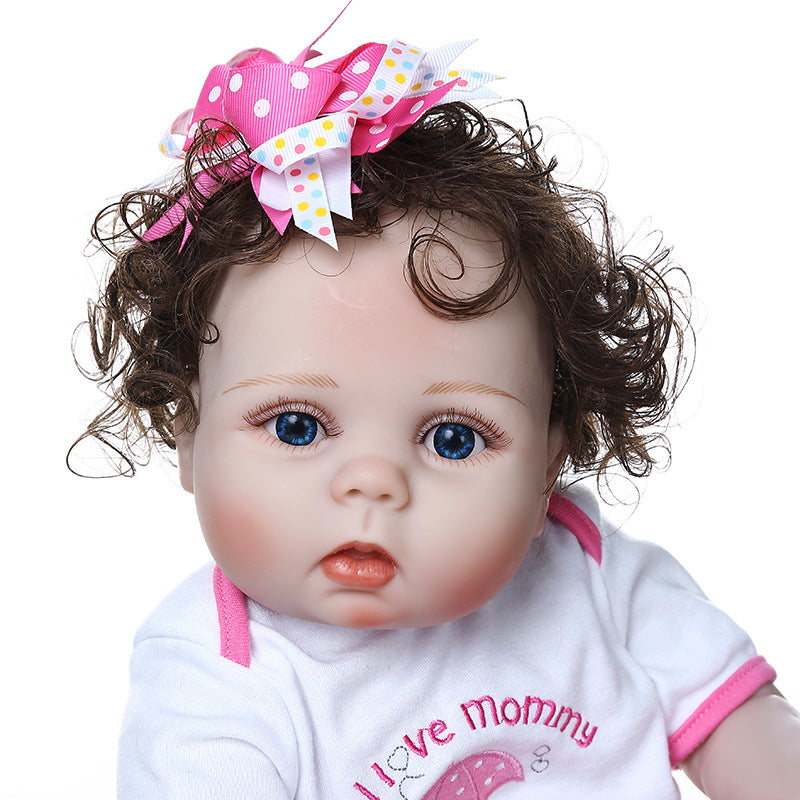 55 CM Simulation Baby Rebirth Doll Full Body Silicone