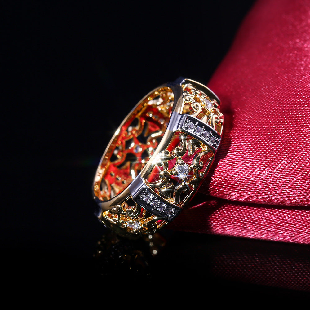 Retro European And American Zircon Female Japanese And Korean Ring