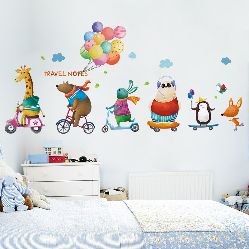 Cartoon kids Room Layout Wallpaper Self-Adhesive
