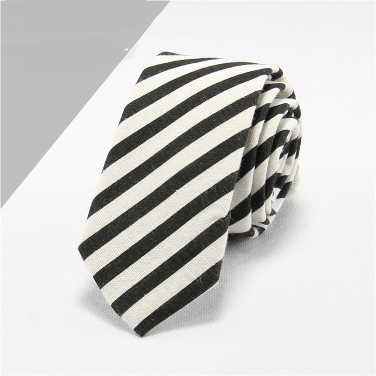 Cravate Homme en Coton et Lin - Cravate de Travail Formelle