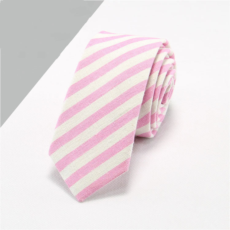 Cravate Homme en Coton et Lin - Cravate de Travail Formelle