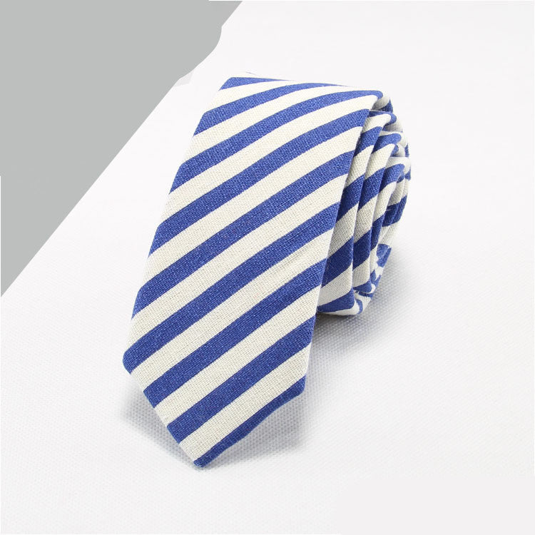 Cravate Homme en Coton et Lin - Cravate de Travail Formelle
