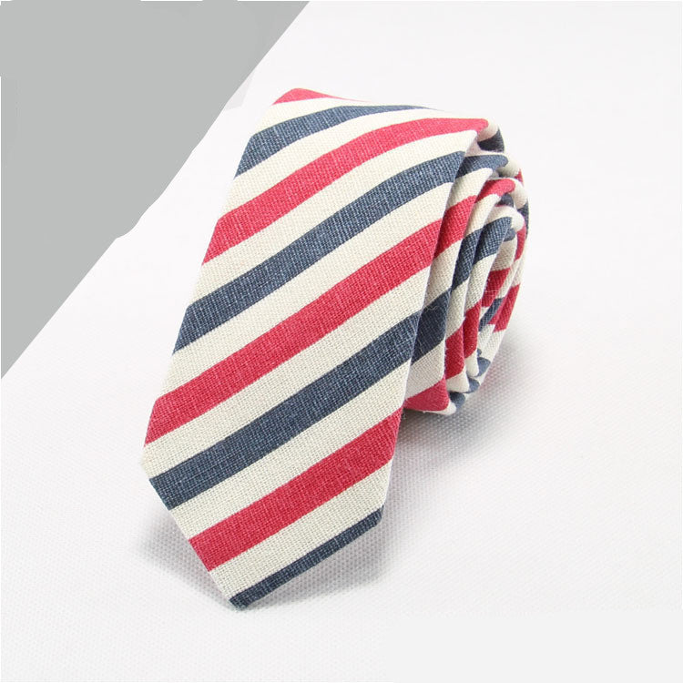 Cravate Homme en Coton et Lin - Cravate de Travail Formelle