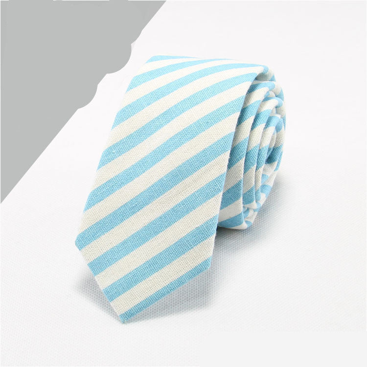 Cravate Homme en Coton et Lin - Cravate de Travail Formelle