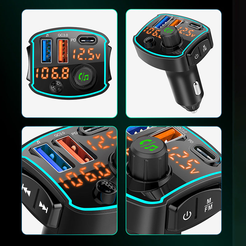 Fast Charging Dual Screen Fm Car Mp3 Bluetooth Player