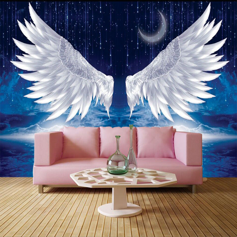 Angel Wings Wings Gym Mural Restaurant Internet Cafe Wallpaper