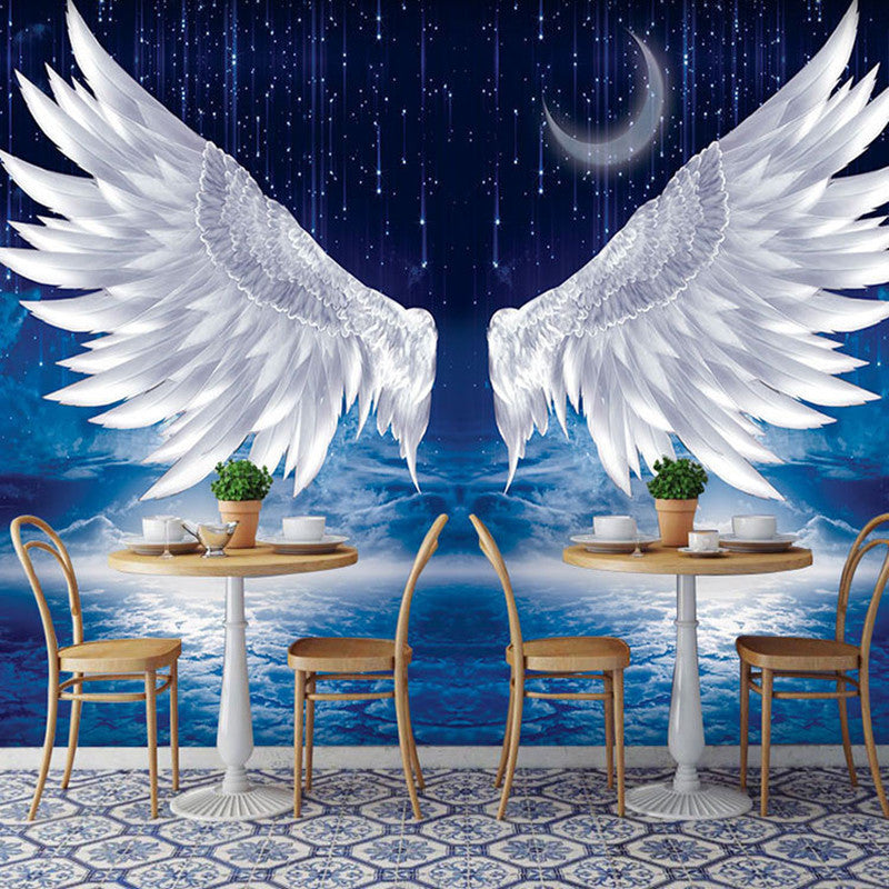 Angel Wings Wings Gym Mural Restaurant Internet Cafe Wallpaper