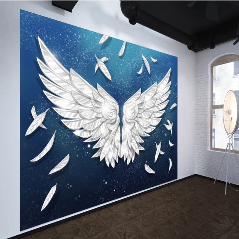 Wings Angel Wings Feather Starry Sky Wallpaper Mural