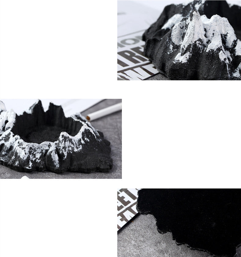 Resin Snow Mountain Peak Ashtray Decoration