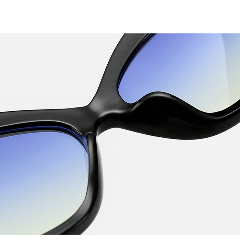 Lunettes de soleil œil-de-chat tendance léopard à grande monture, lunettes de soleil œil-de-chat personnalisées
