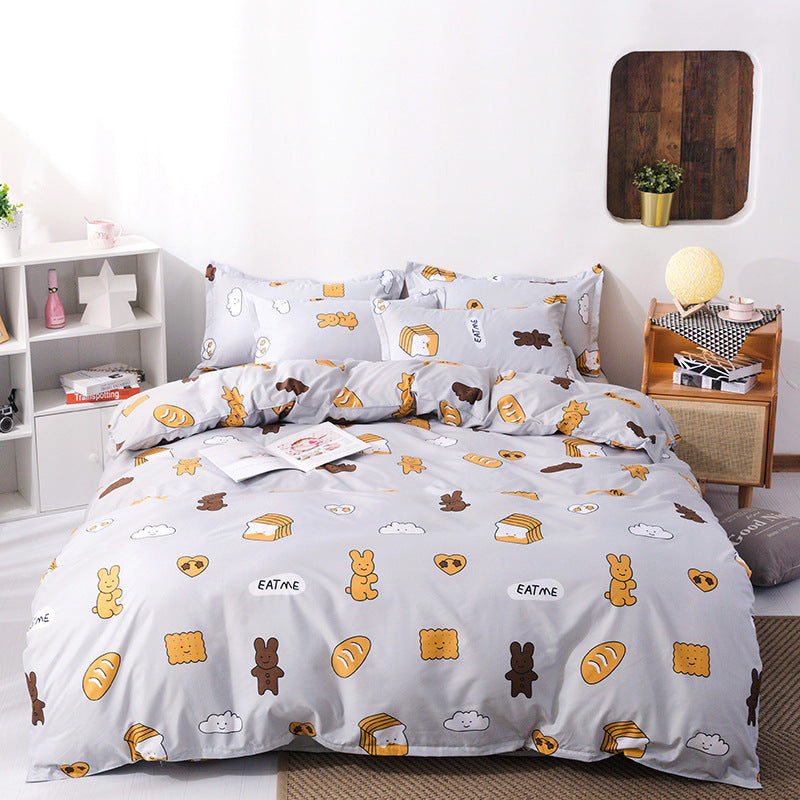 Aloe Cotton Simple Style Fashion Bedding Four-piece Set
