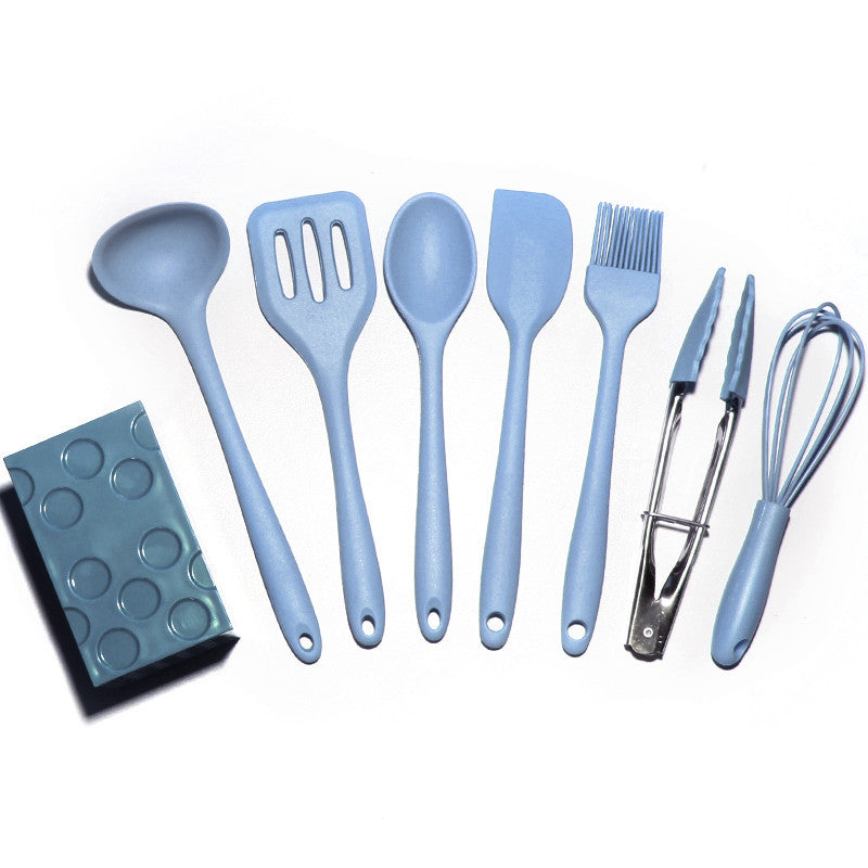 Ensemble d'ustensiles de cuisine en silicone pour mini-cuisine domestique, poêle antiadhésive