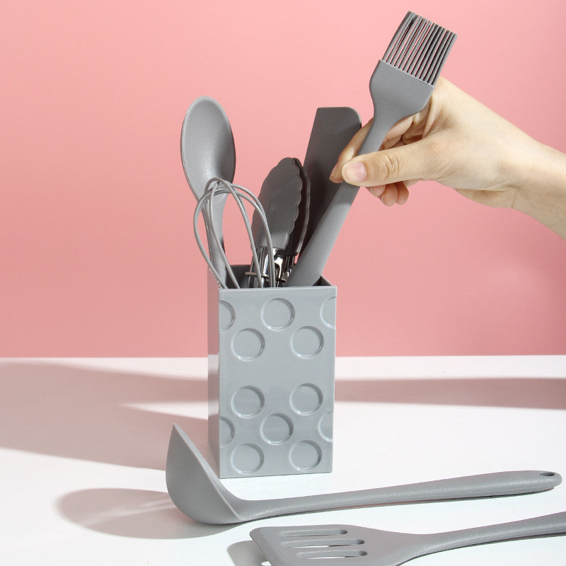 Ensemble d'ustensiles de cuisine en silicone pour mini-cuisine domestique, poêle antiadhésive