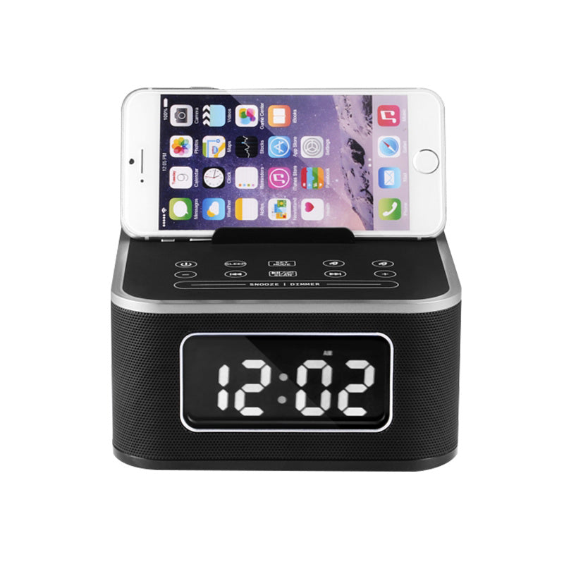 Multifunctional Music Alarm Clock Big Ringtone Metal Bluetooth Speaker Radio