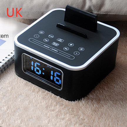 Multifunctional Music Alarm Clock Big Ringtone Metal Bluetooth Speaker Radio