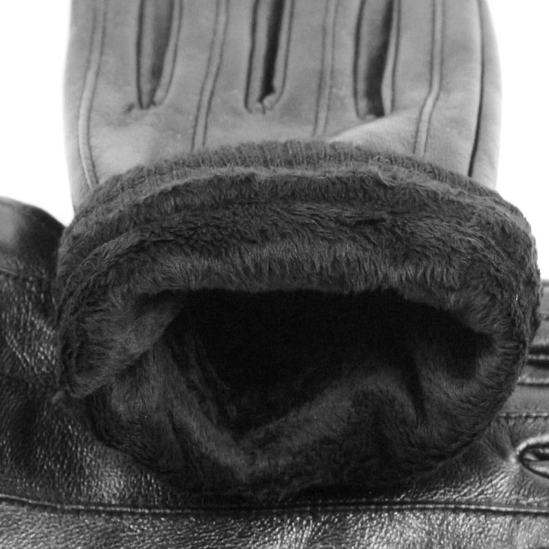 Touch Screen Winter Sheepskin Men's Leather Gloves