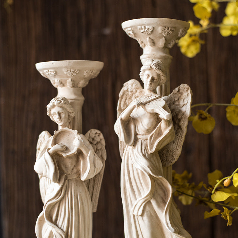 Vintage Athenian Goddess Sculpture Candle Holder