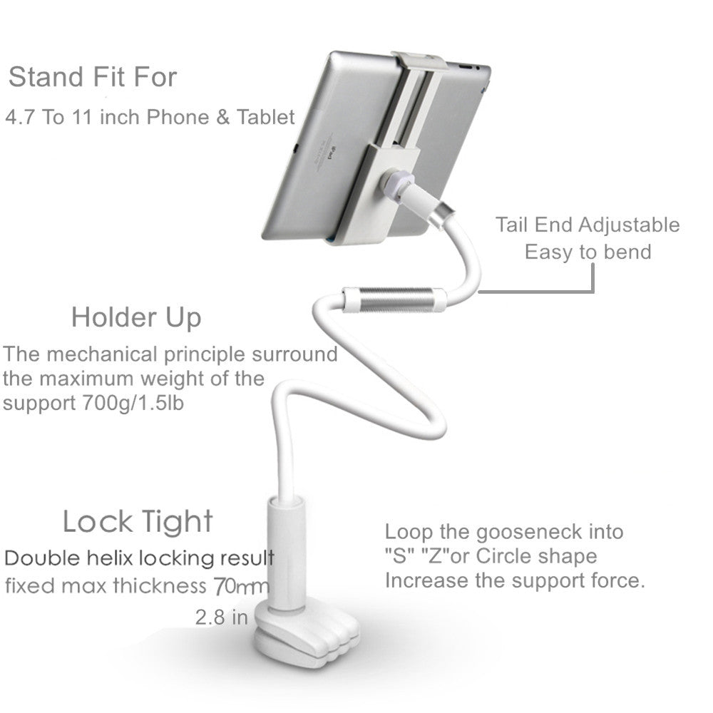 Support universel pour téléphone portable et tablette 11,5-19 cm