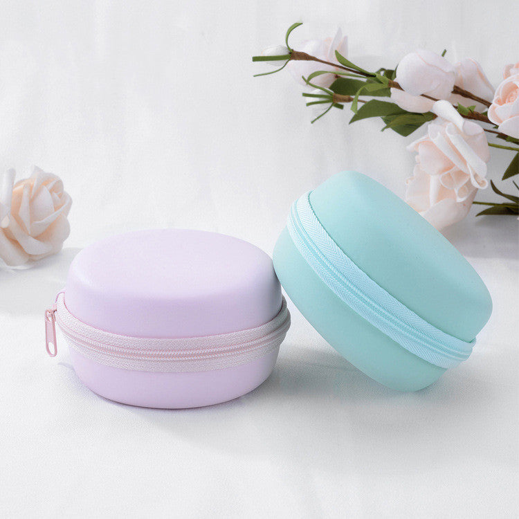 Macaron Ring Earrings Jewelry Storage Box Bag