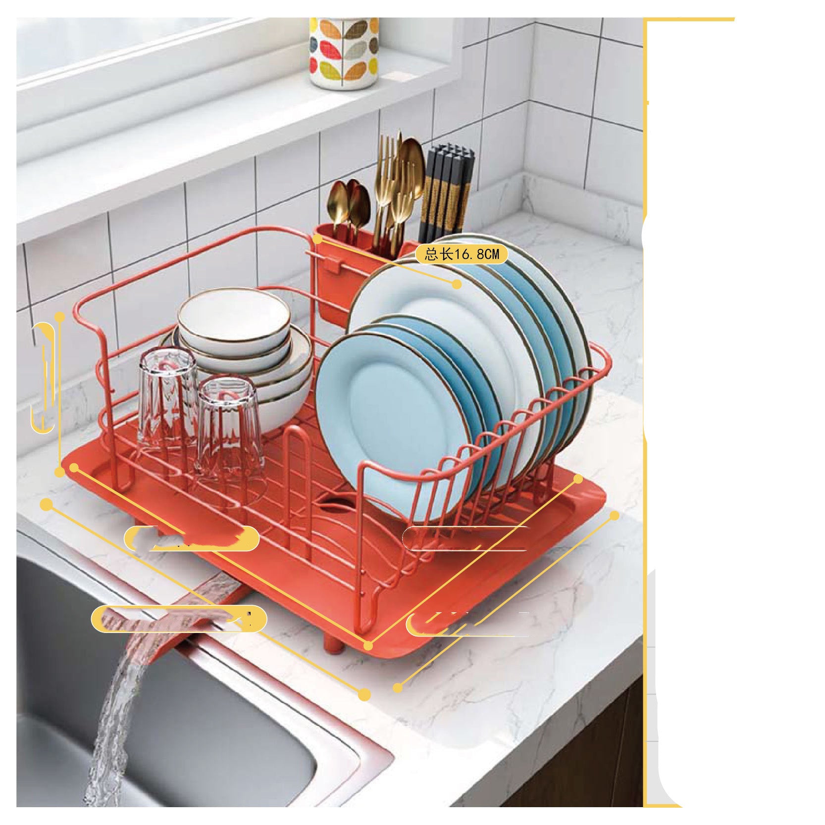 Égouttoir à vaisselle en acier inoxydable, égouttoir à vaisselle, étagère de cuisine