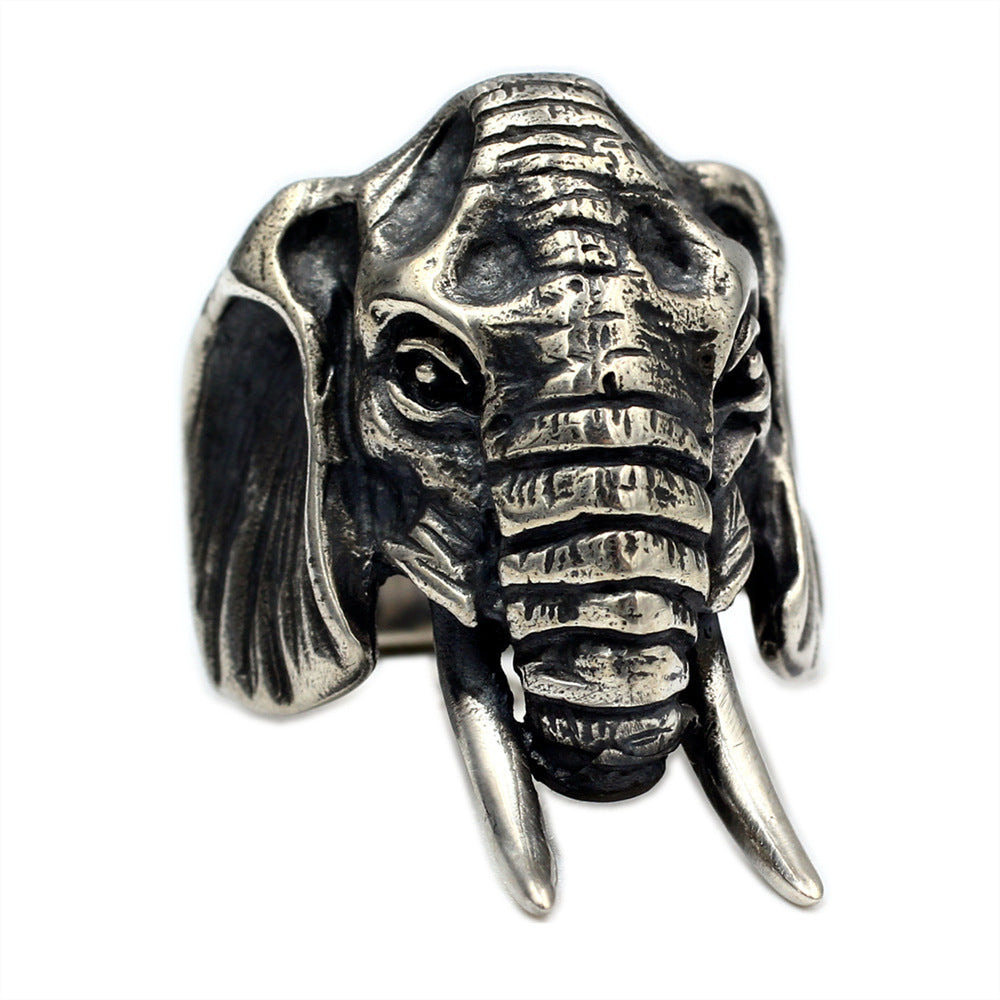 Vintage Personality 925 Sterling Silver Elephant Ring