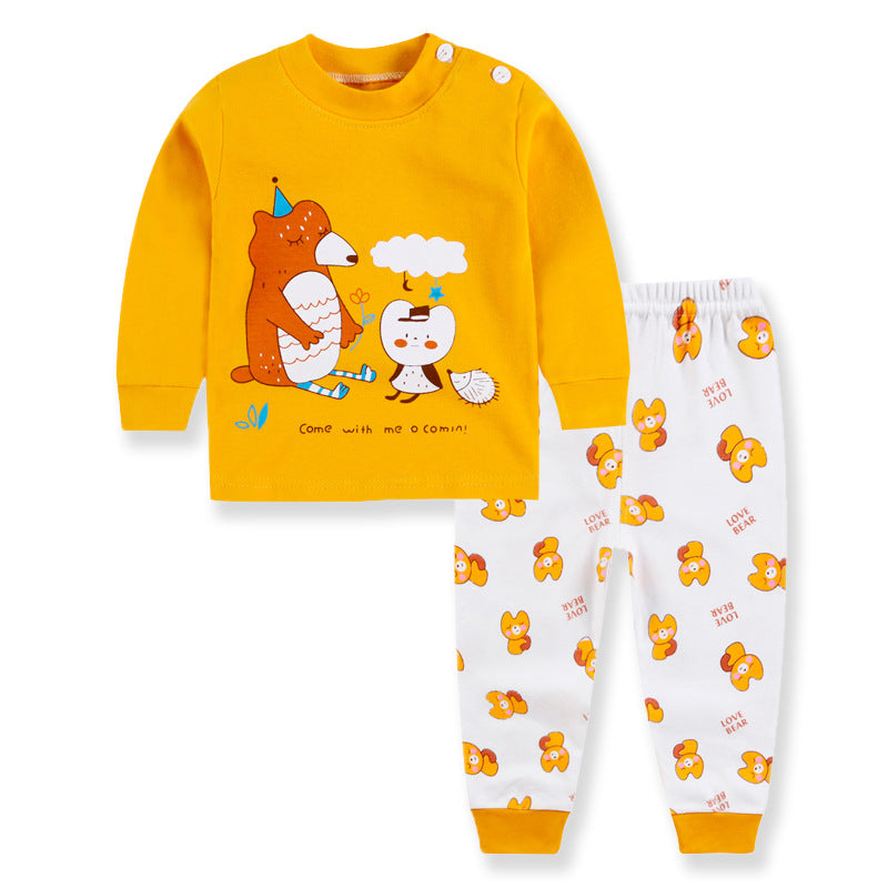 Children's Cotton Long Sleeved Trousers For Home Wear