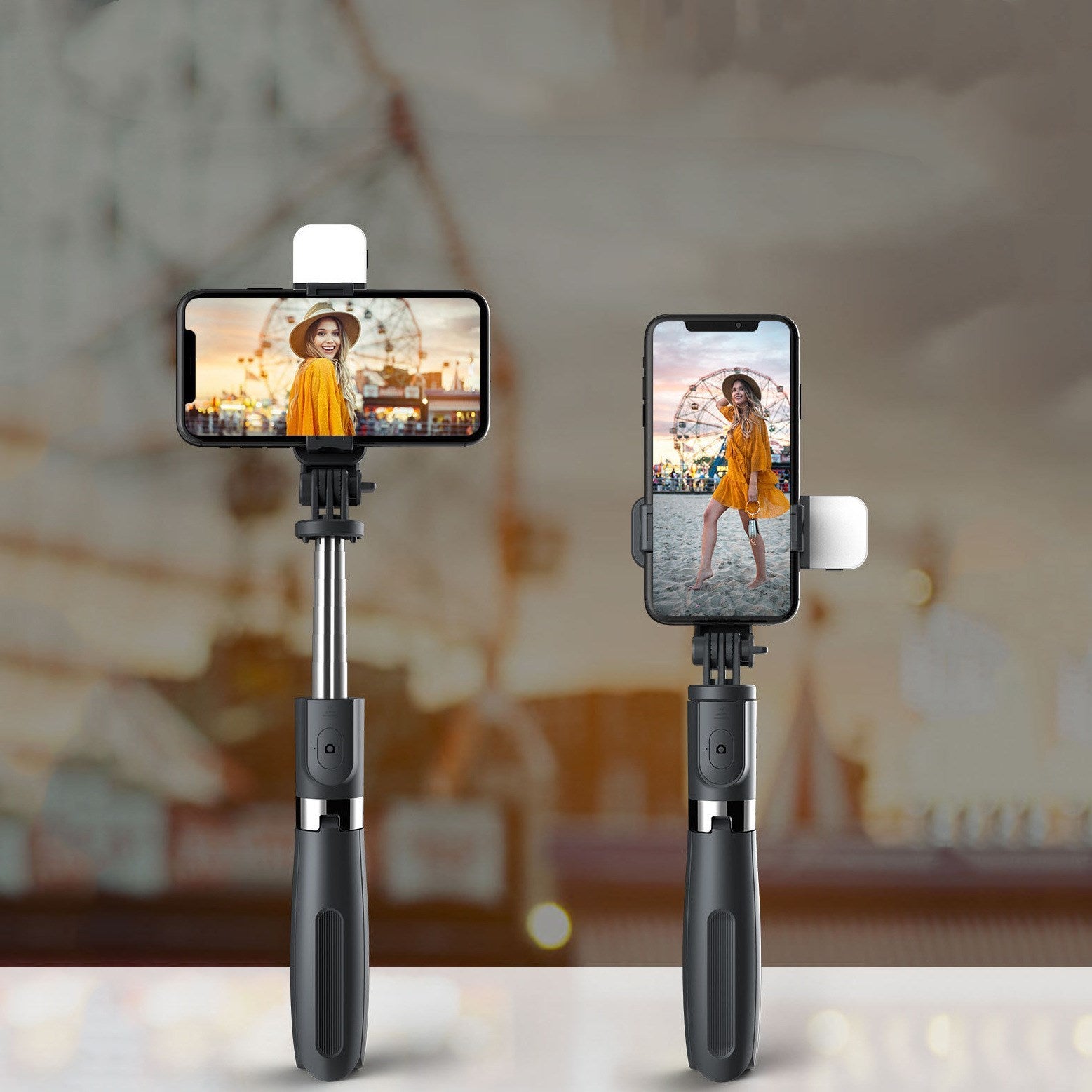 Compatible with Apple, Selfie Stick With Supplementary Light Three-Tone Light Horizontal And Vertical Shot Tripod