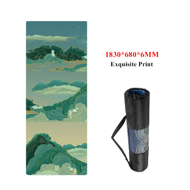 Suede Printed Tpe Double Yoga Mat