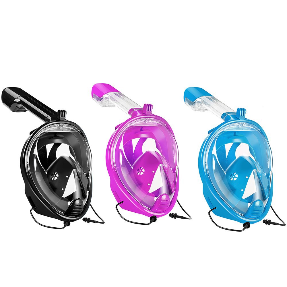 Submersible silicone full dry breathing diving goggles