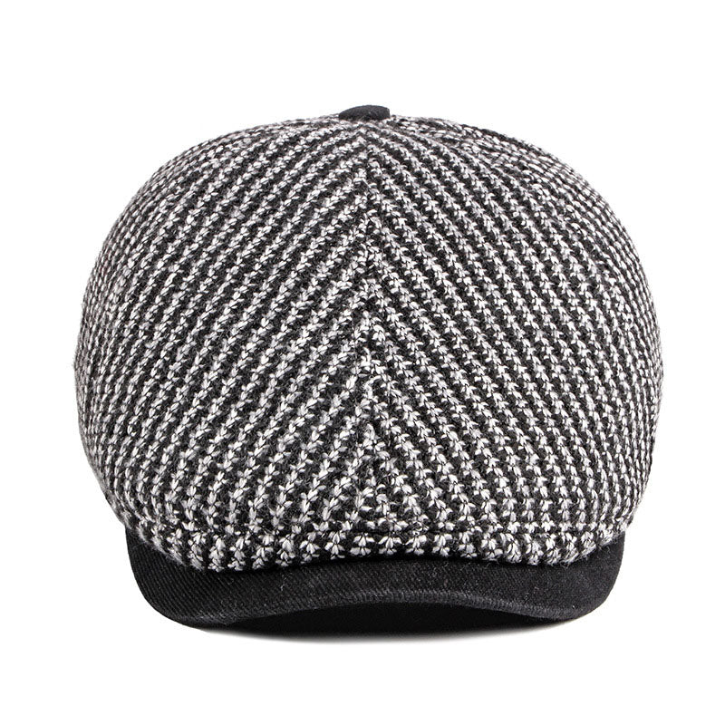 Béret casquette en tricot vintage britannique pour homme