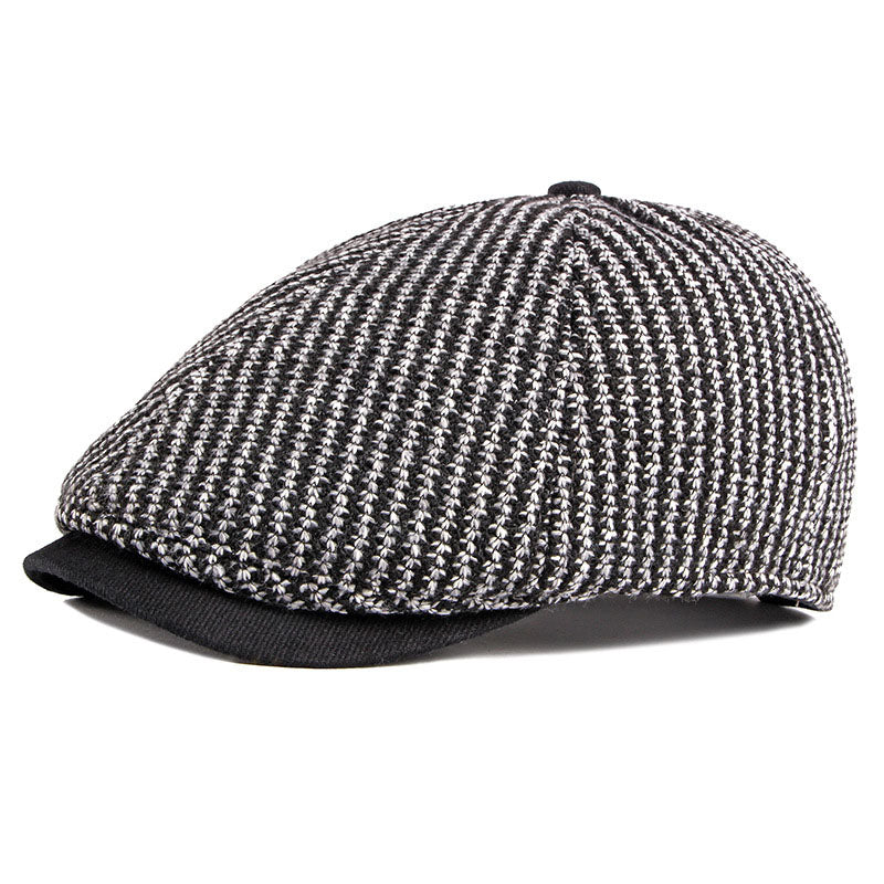 Béret casquette en tricot vintage britannique pour homme